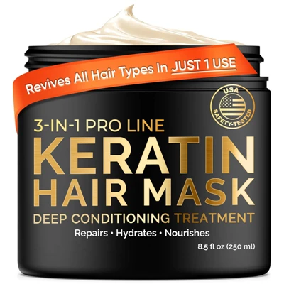 Keratin og kollagen hårmaske